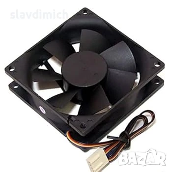 НОВ FAN80 Вентилатор 80 мм 12V  2 Molex конектора за компютърно захранване, снимка 1