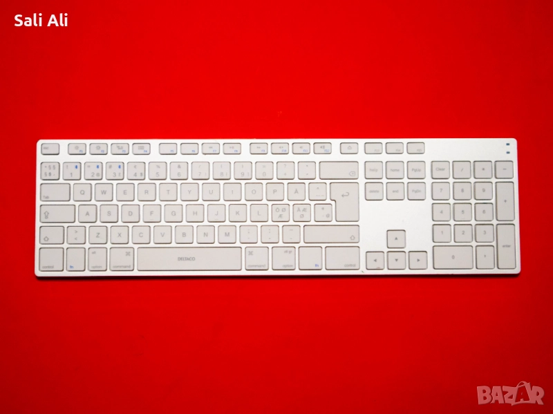 DELTACO TB-402 Bluetooth алуминиева клавиатура Mac iOS Nordic layout, снимка 1