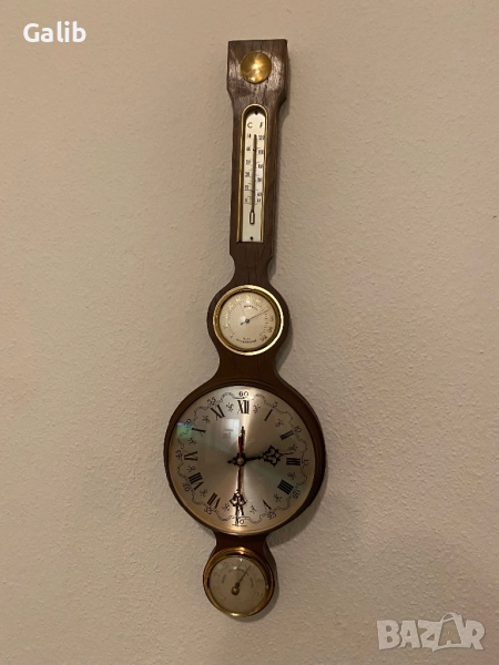 Красив стар античен Барометър, Часовник , снимка 1