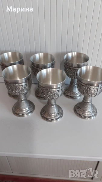 Чаши за вино от калай Antik * Vintage #115, снимка 1