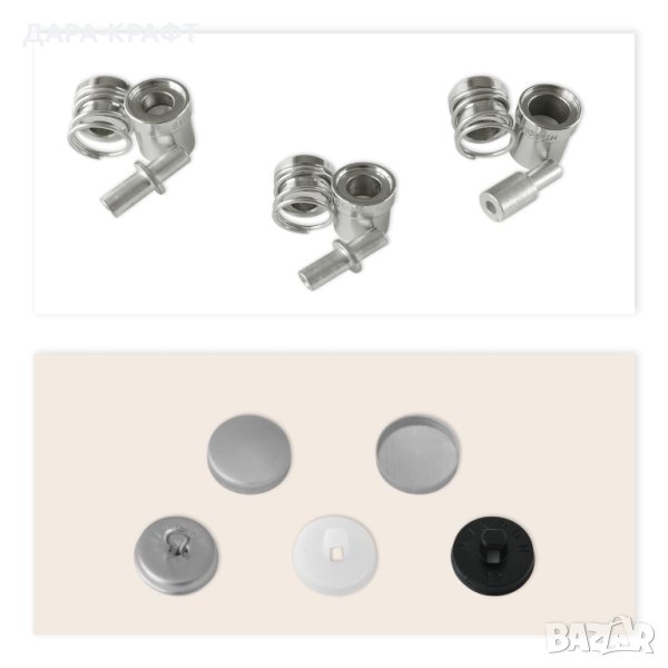 Сет от три матрици (калъп) за обличане на копчета 10мм+12мм+14мм, снимка 1