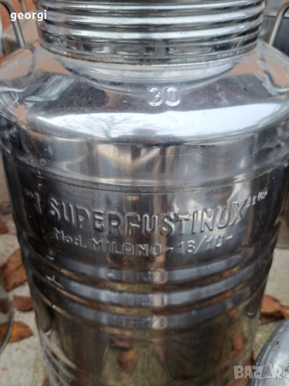 италиански гюм за мляко от неръждаема стомана 50 литра, снимка 1