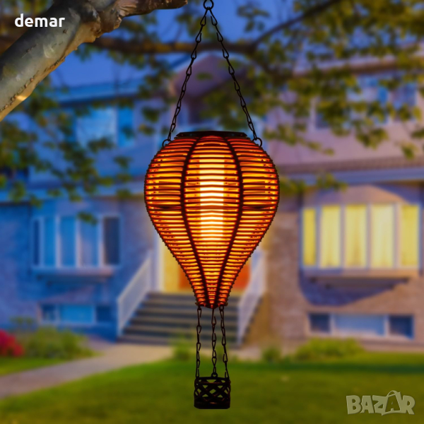 pearlstar Соларна водоустойчива висяща лампа, фенер с пламъчна светлина /нарушена опаковка/, снимка 1