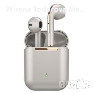 J18 TWS Bluetooth безжични слушалки , златни, снимка 1