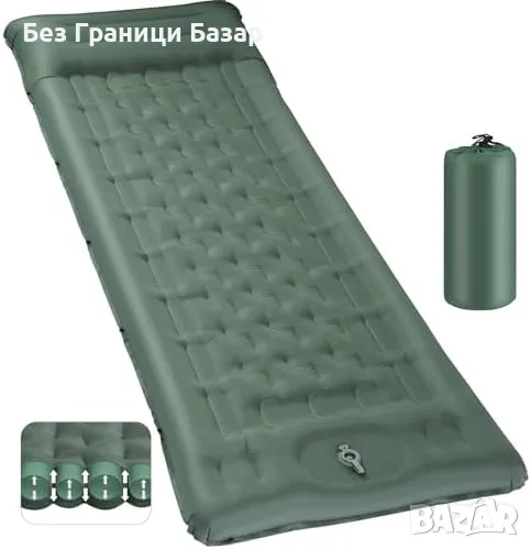 Нов Самонадуваем Матрак за Къмпинг XL постелка с Помпа и Възглавница , снимка 1