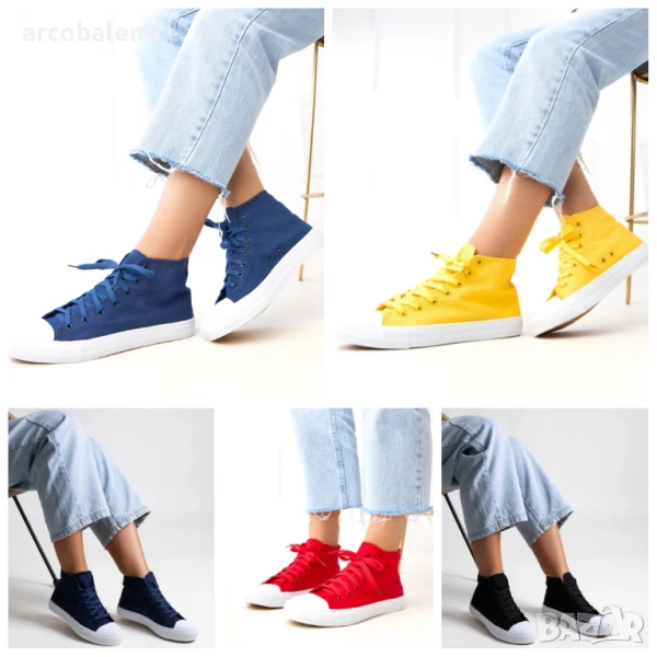 Дамски високи кецове Ghanem, 5цвята , снимка 1