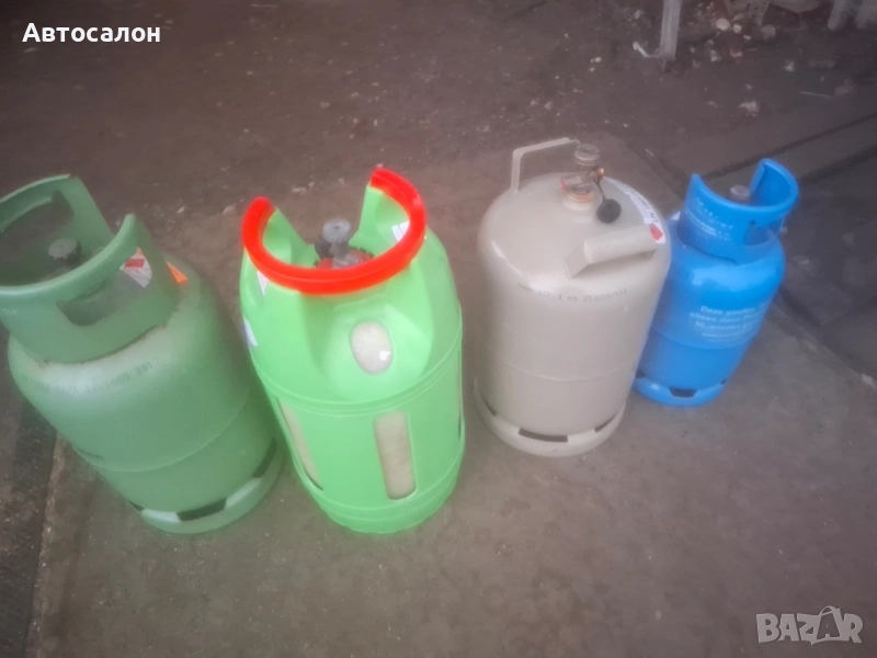 газова бутилка карбонова, метална, снимка 1