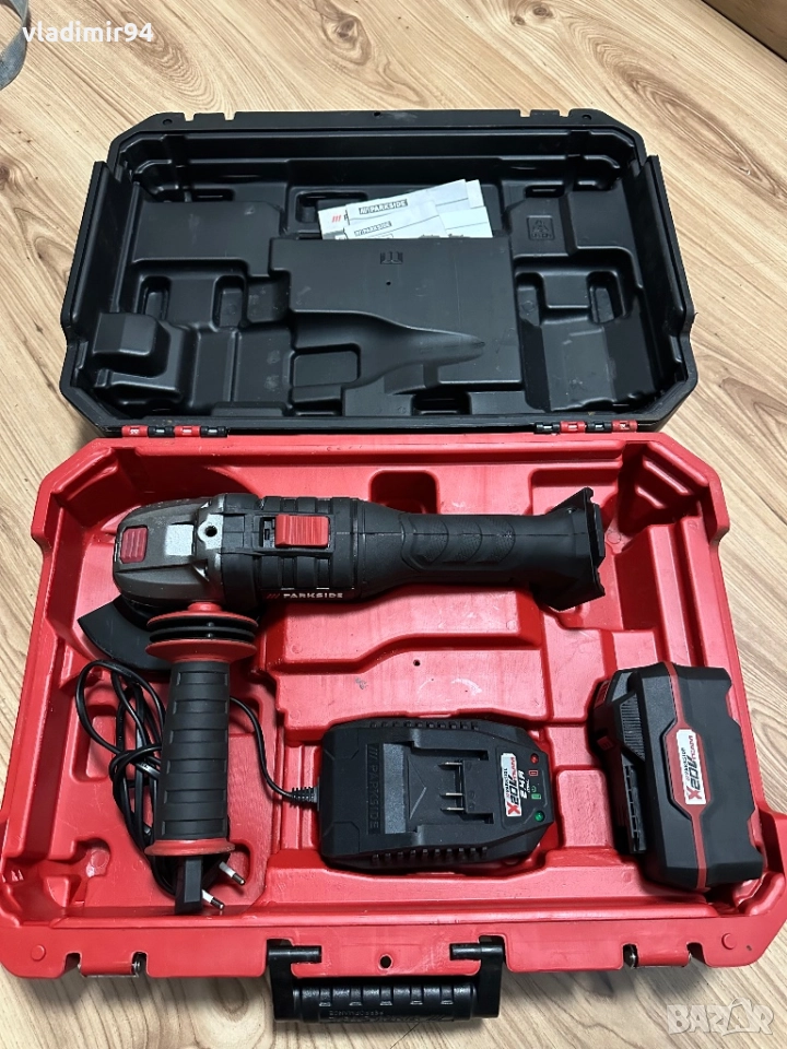 Parkside pwsap 20-li c3 безчетков ъглошлайф, снимка 1