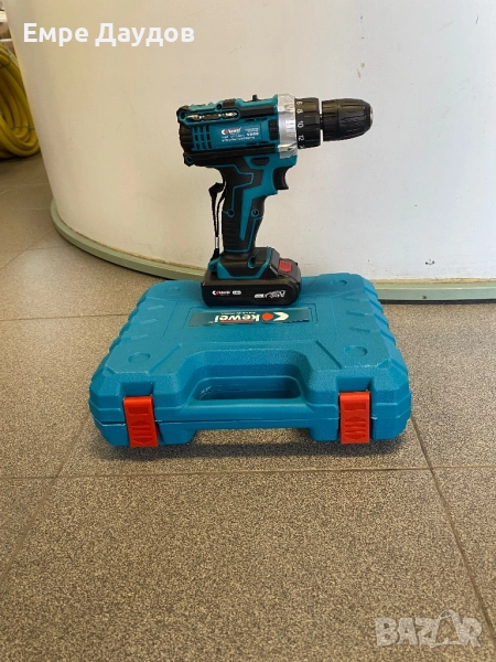 Акумулаторен винтоверт KEWEI 36V Li-Ion – 2 батерии, зарядно, куфар + накрайници, снимка 1