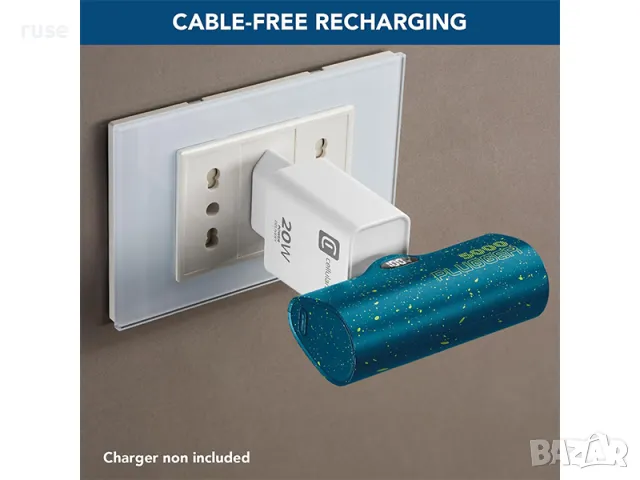 НОВИ! Външна батерия Cellularline Plugger 5000 mAh портативна синя, снимка 8 - Резервни части за телефони - 49786065