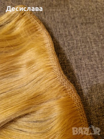  Естествена коса боядисана в микс светло руси цветове., снимка 1 - Други - 40313208