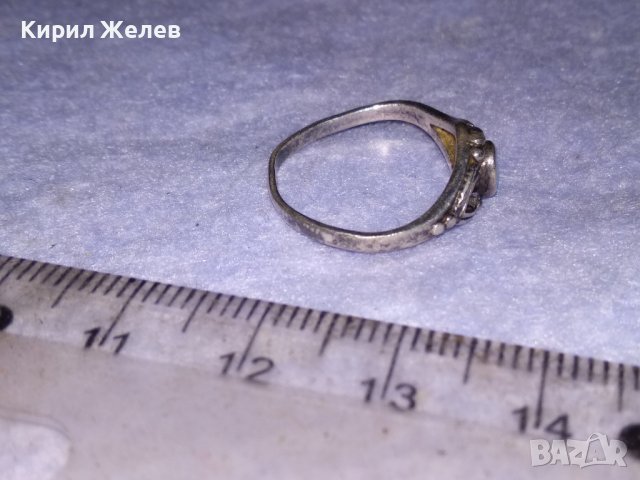 СТАР ПОСРЕБРЕН СКЪПОЦЕНЕН РЕТРО АРТ ПРЪСТЕН от БЛАГОРОДНА СТОМАНА 38598, снимка 4 - Антикварни и старинни предмети - 41638377