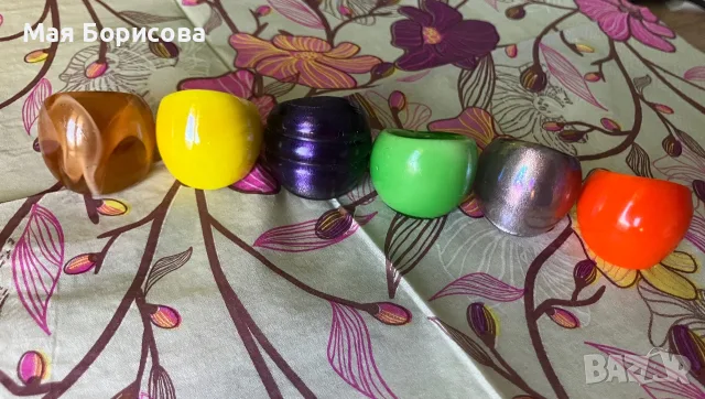 Пръстени муранско стъкло, снимка 2 - Пръстени - 56412817