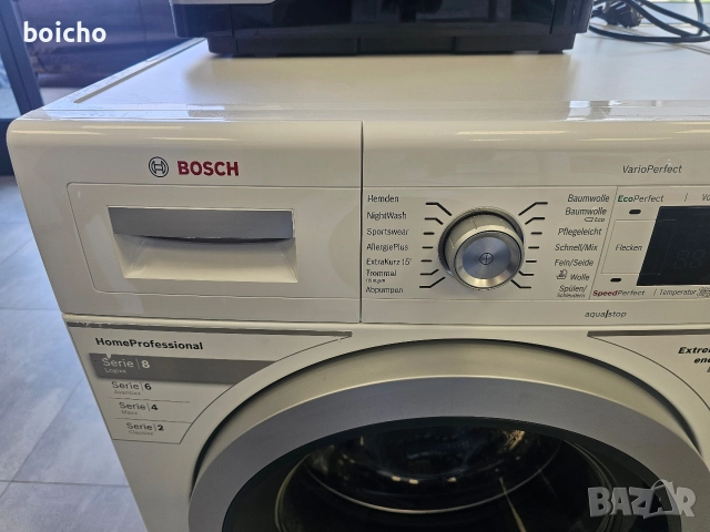Пералня Bosch Serie 8 VarioPerfect 8 кг А+++, снимка 8 - Перални - 52799531