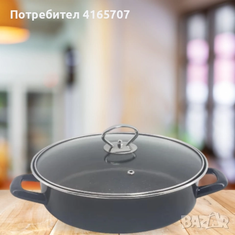 Тава с капак Rosberg, различни размери, черна/въгл.стомана с незалеп.покр., снимка 3 - Съдове за готвене - 52722563