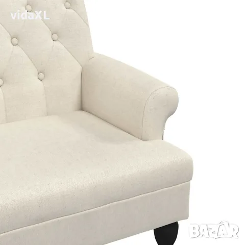 vidaXL Пейка с облегалка, 120x62x75,5 см, лен, снимка 6 - Дивани и мека мебел - 56147433
