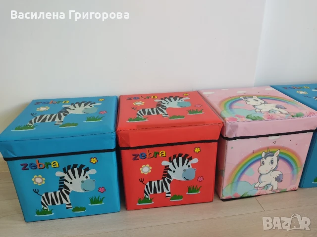 Табуретка-ракла с детски мотиви/кутия с капак