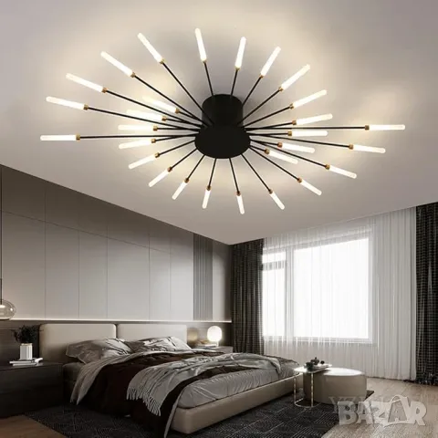 Лед led Лампа Модерен дизайн на фойерверки полилей, снимка 3 - Лампи за таван - 48759723