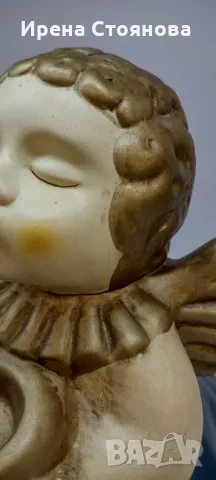 Декоративен,  коледен ангел с място за свещ, Германия. Височина 36 см, снимка 7 - Декорация за дома - 48095919