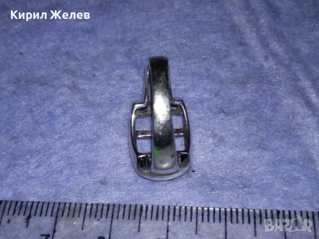 СТАР СРЕБЪРЕН ПРЪСТЕН СРЕБРО 925 с БЯЛА ПОЗЛАТА и МЯСТО За ИНКРУСТИРАНЕ на СКЪПОЦЕНЕН КАМЪК 38238, снимка 8 - Пръстени - 40932594