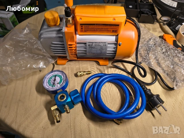 Едностепенна вакуумна помпа BACOENG 3 CFM

, снимка 7 - Други машини и части - 44988334