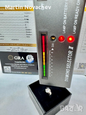 Сребърен пръстен с мойсанит (Диамант) 2 карата, снимка 12 - Пръстени - 53076774
