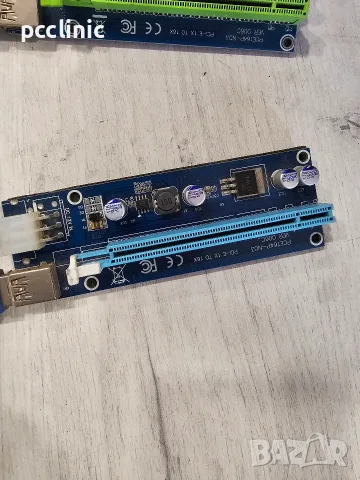Комплект 3 броя PCI-E Risers (Райзери) VER 006C – нетествани, снимка 3 - Кабели и адаптери - 56384095