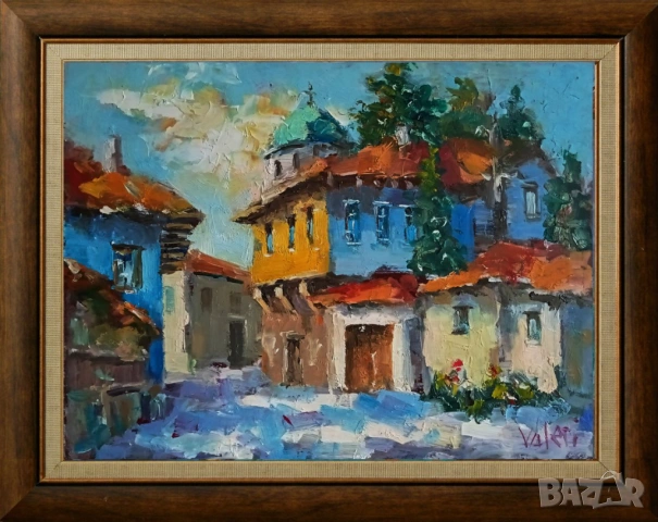 "Изглед от Копривщица" маслена картина, продавана от автора (c041)