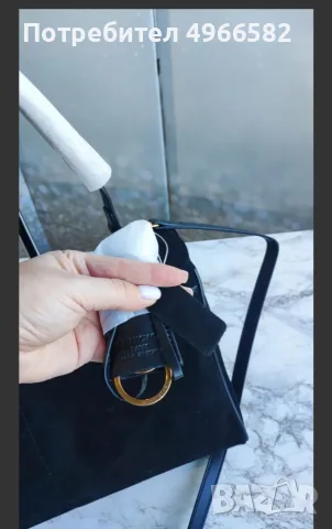  Велурена чанта Balenciaga, снимка 6 - Чанти - 56325653