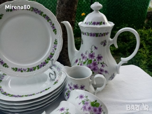 * Mitterteich Bavaria * - старинен сервиз теменужки, снимка 5 - Сервизи - 41769020