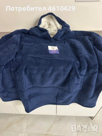 🧣 Дебело зимно одеяло с ръкави и качулка TOP QUALITY HOME SWEET, снимка 5 - Олекотени завивки и одеяла - 52499626