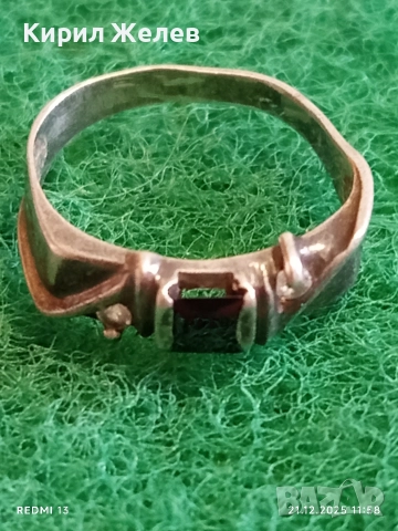 Сребърен пръстен с ювелирно фасетиран ОНИКС ръчна изработка 37175, снимка 2 - Пръстени - 52864475