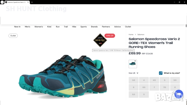SALOMON SPEED CROSS VARIO 2 GORE-TEX Shoes размер EUR 38 2/3 обувки водонепромокаеми - 1413, снимка 2 - Маратонки - 52075042