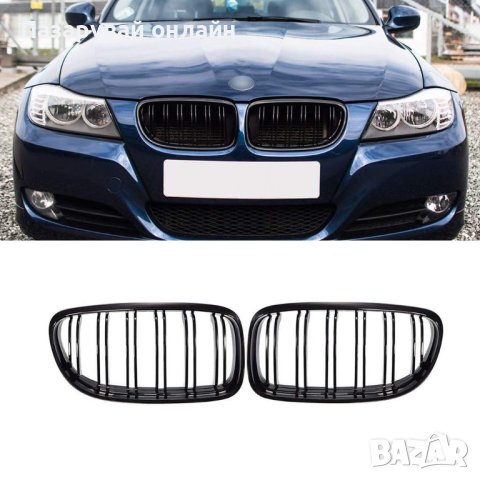 Бъбреци M3 BMW E90/E91 Facelift Двойни 2009-2011 БМВ Черни Piano Black, снимка 1 - Аксесоари и консумативи - 41584750