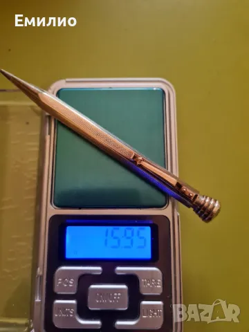 СТАР ЗЛАТЕН МОЛИВ 14К С САПФИР , снимка 3 - Други ценни предмети - 50310509