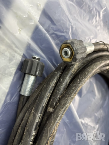 Нов маркуч 15 метра водоструйка пароструйка 400 Bar М22х1.5 14 2SN Karcher Керхер, снимка 2 - Водни помпи - 50752714