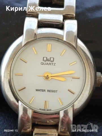Елегантен Фин дамски часовник Q/ Q QUARTZ WATER REZIST стилен 32537, снимка 2 - Дамски - 51587700