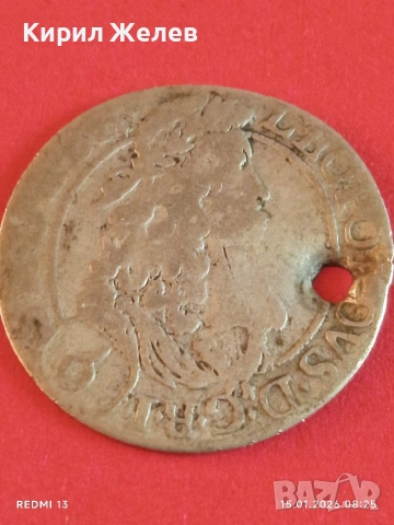 Сребърна монета 6 кройцера 1693г. Леополд първи Австрия за КОЛЕКЦИЯ 52903, снимка 8 - Нумизматика и бонистика - 53104372