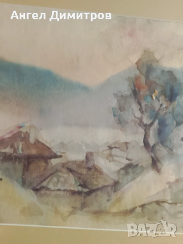 Дечко Узунов прекрасна картина акварел , снимка 5 - Картини - 53255585