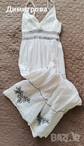 Бяла дълга рокля, снимка 1