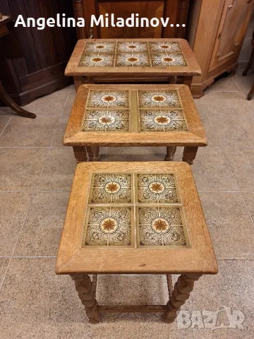 к - т три помощни масички с плочки , снимка 1