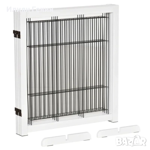 PawHut Дървена предпазна врата за кучета, снимка 12 - За кучета - 52338835