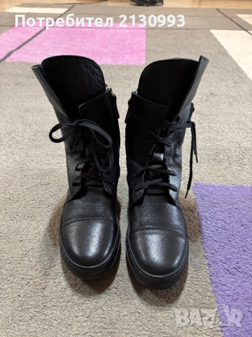 Дамски кожени боти, снимка 3 - Дамски боти - 52493814