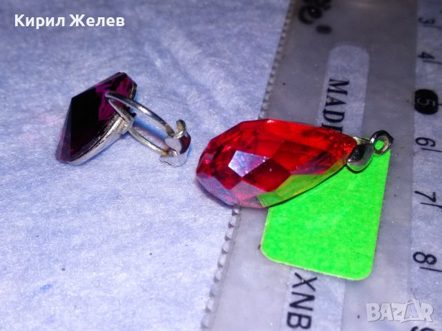 СКЪПОЦЕННА ФАСЕТИРАНА АРТ ВИСУЛКА ГРАНАТ и КРИСТАЛНА РЕТРО ОБЕЦА 37058