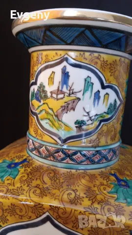 Антична керамична Японска ваза , снимка 5 - Вази - 49253708