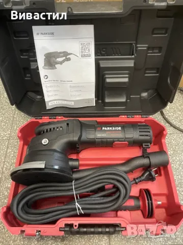 Ексцентършлайф PARKSIDE Performance 750W Ф150мм кабел с букса черна професионална серия.Внос от Герм