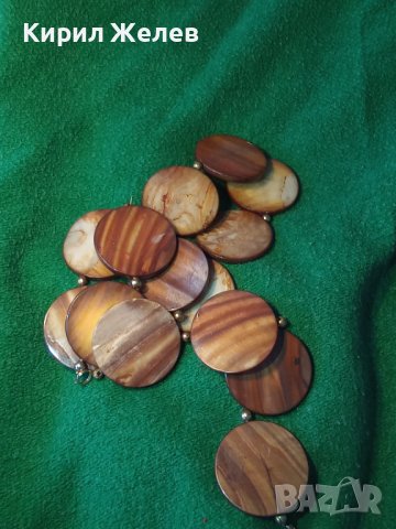 ВЕЛИКОЛЕПНА СЕДЕФЕНА ЛЯТНА ОГЪРЛИЦА ХЕНД МЕЙД НАКИТ с КРАЛСКИ СЕДЕФ и МЕСИНГ КОЛИЕ ГЕРДАН 26524, снимка 3 - Колиета, медальони, синджири - 41761786