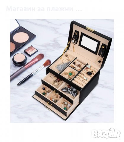 ЛУКСОЗНА КУТИЯ-КУФАР ЗА БИЖУТА НА ТРИ НИВА - КОД 1756, снимка 13 - Подаръци за жени - 33986806