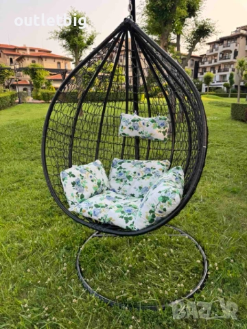 Люлка градинска висяща люлка тип гнездо,яйце–Промоция, снимка 4 - Градински мебели, декорация  - 52243342