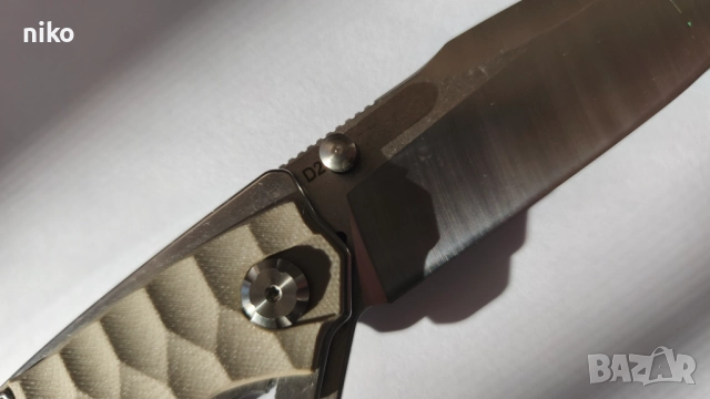 сгъваем нож, стомана D2, дръжка G10, снимка 3 - Ножове - 52942503